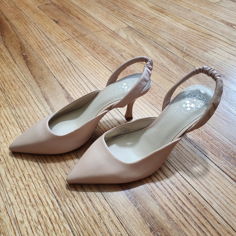 Vince Camuto Nude Slingback Heels